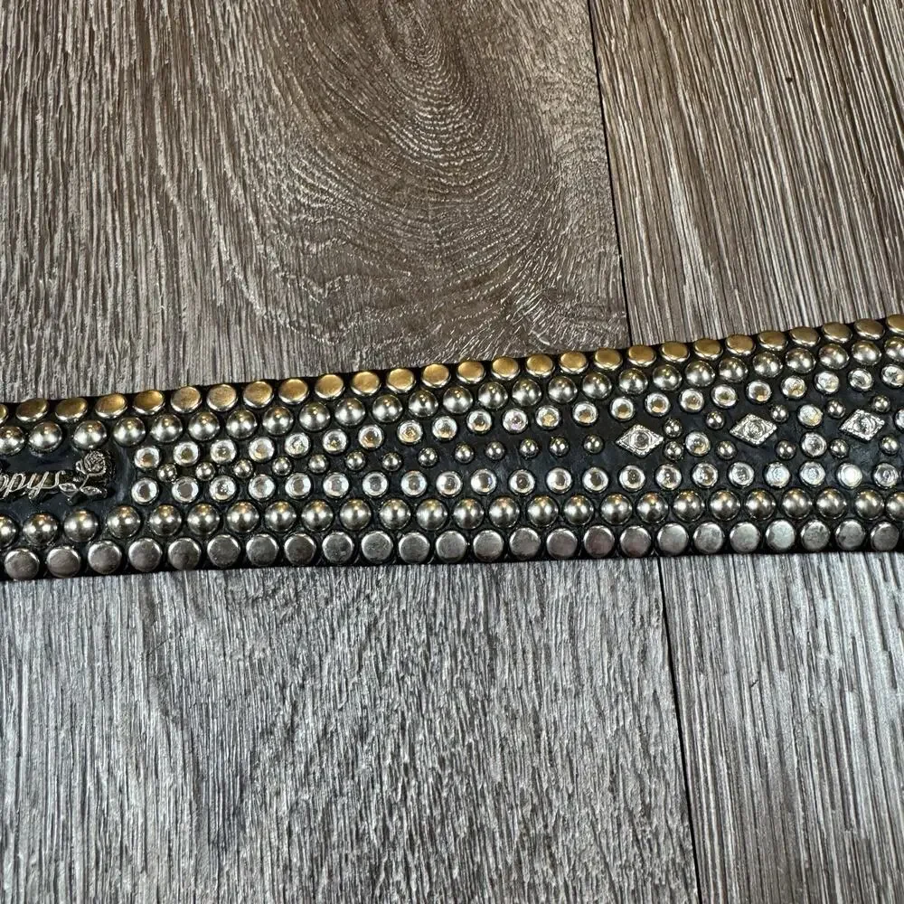 Women’s Vintage 80's belt KIPPY’S EAGLE Rhinestones Runway 1980’S Medium